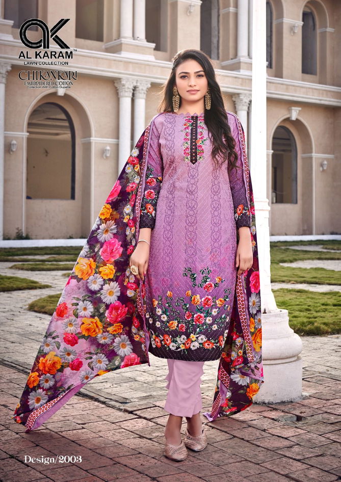 Al Karam Chikankari Vol 2 Wholesale Karachi Cotton Dress Material